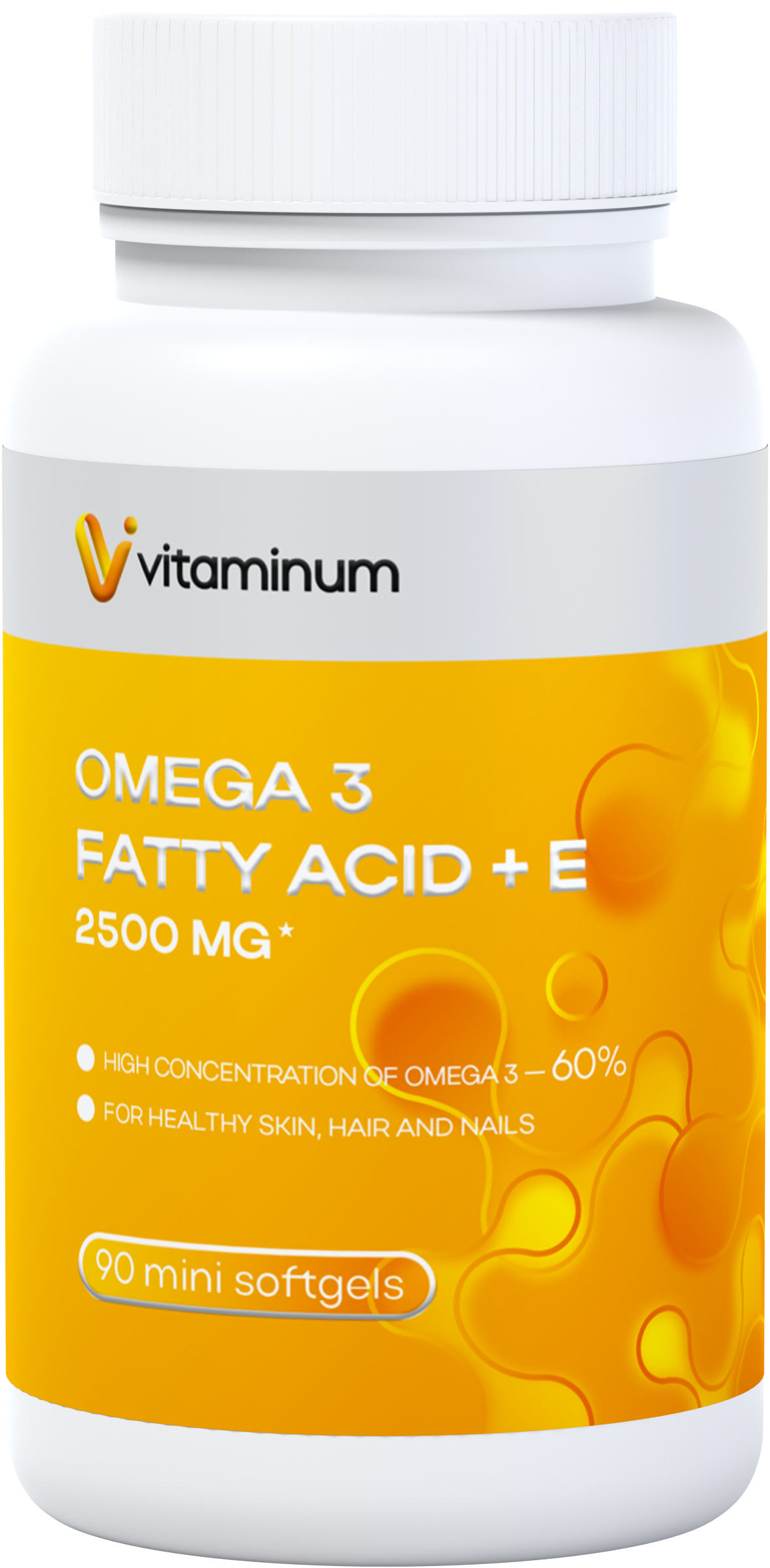  Vitaminum ОМЕГА 3 60% + витамин Е (2500 MG*) 90 капсул 700 мг   в Керчи