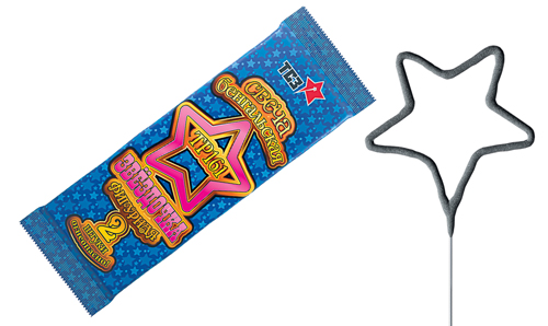  Бенгальские свечи фигурные 2 шт "Звездочка"  в Керчи